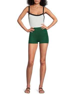 Valentino Garavani Shimmer Cover-up Shorts - Green