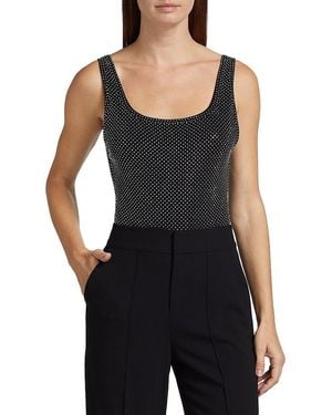 Alice + Olivia Remy Embellished Bodysuit - Black
