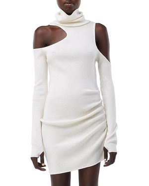 GAUGE81 Cut-Out Merino Wool Minidress - White