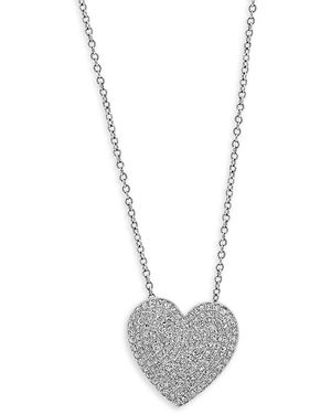 Effy 14K & 0.58 Tcw Diamond Heart Pendant Necklace - White