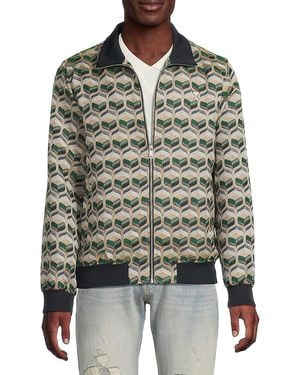 Scotch & Soda Geometric Jacquard Zip Jacket - Black