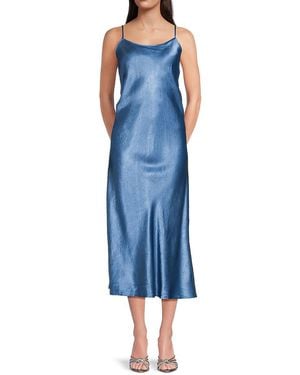 Third Form Crush Scoopneck Slip Midi Dress - Blue