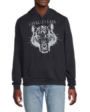 Cavalli Class by Roberto Cavalli Graphic Hoodie - Black