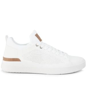Steve Madden Plato Perforated Platform Sneakers - Brown