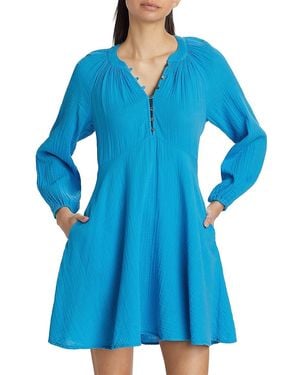 Xirena Lucinda Cotton Minidress - Blue