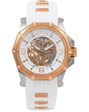 Aquaswiss Vessel G Automatic 45mm Automatic Stainless Steel & Silicon Strap Watch - White