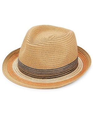 Paul Smith Woven Paper Fedora Hat - Natural