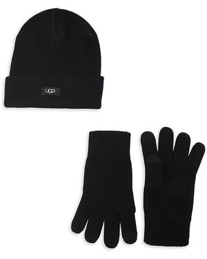 UGG 2-Piece Tech Gloves & Beanie Set - Black