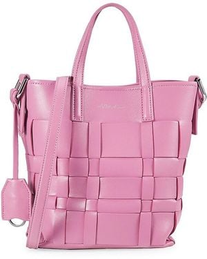3.1 Phillip Lim Odita Woven Leather Crossbosy Bag - Pink