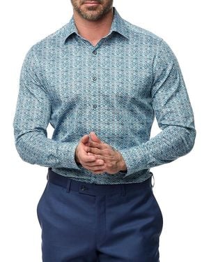 Robert Graham Frisco Diamond Check Shirt - Blue