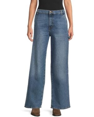Current/Elliott Wide-Leg Hammer Loop Jeans - Blue