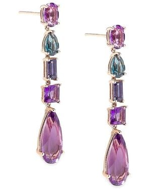 Effy 14K & Multi-Stone Drop Earrings - Pink