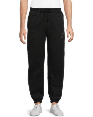 Crooks and Castles Double-C Tape-Stripe Sweatpants - Black