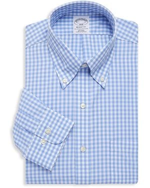 Brooks Brothers Regent-fit Checked Dress Shirt - Blue