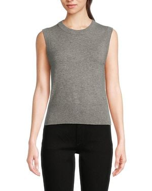 Vince Wool-Blend Jumper Vest - Grey