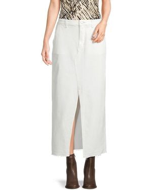 Rails Manhattan Slit Denim Maxi Skirt - White