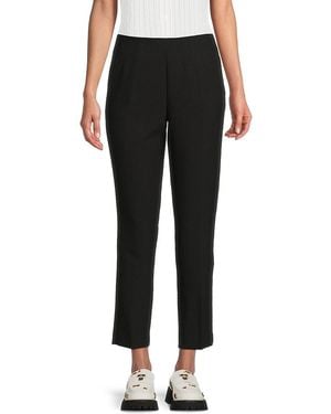 Karl Lagerfeld Flat Front Cropped Pants - Black