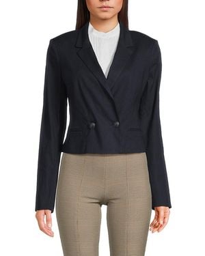 Rag & Bone Josie Linen Blend Blazer - Blue