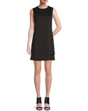 BCBGMAXAZRIA Button-Tab Shift Minidress - Red