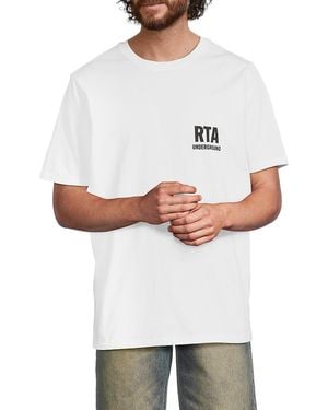 RTA Logo Graphic Cotton T-Shirt - White
