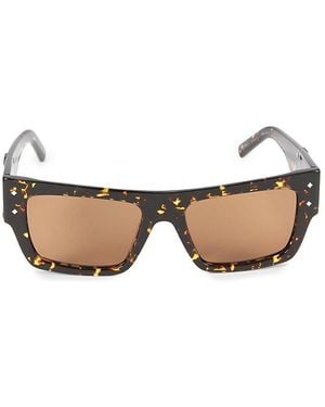 MCM 53Mm Rectangular Sunglasses - Natural