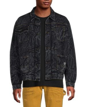 PRPS Tiling Wrinkle Denim Jacket - Black