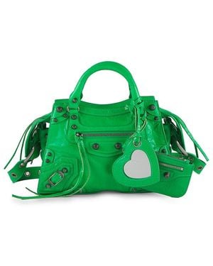 Balenciaga Neo Leather Shoulder Bag - Green