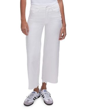 GOOD AMERICAN Good Waist Crop Palazzo Jeans - White