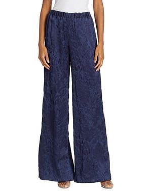 Jason Wu Cloque Jacquard Wide-Leg Trousers - Blue