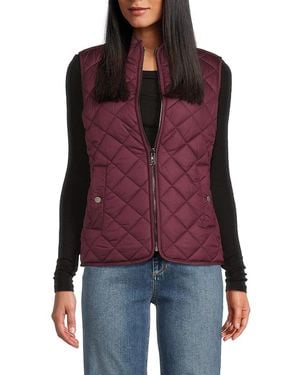 Andrew Marc Reversible Quilted Vest - Red