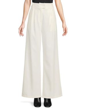 AREA STARS Jessi Pleated Wide Leg Pants - White