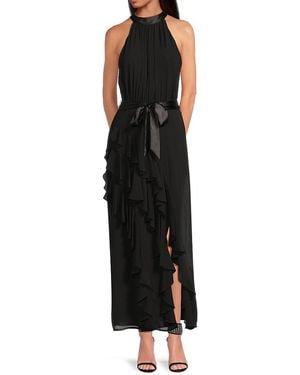 AREA STARS Nadine Ruffle Dress - Black