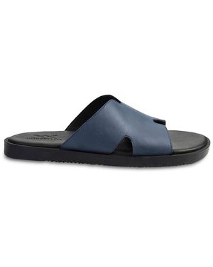 Anthony Veer Marrakesh Leather Slides - Blue