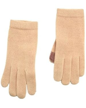 Portolano Knit Cashmere Tech Gloves - White