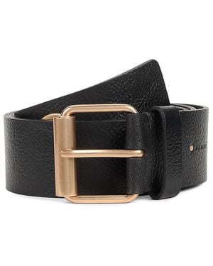 AllSaints Eyelet Leather Belt - Black