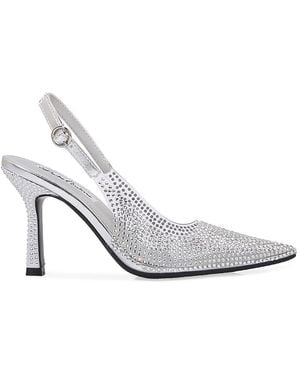 Ninety Union Irene 90Mm Clear Rhinestone Slingback Pumps - White