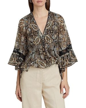 Kobi Halperin Ele Metallic Jacquard Blouse - Multicolour