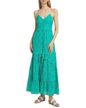 Rails Henrietta Eyelet Cotton Maxi Dress - Green