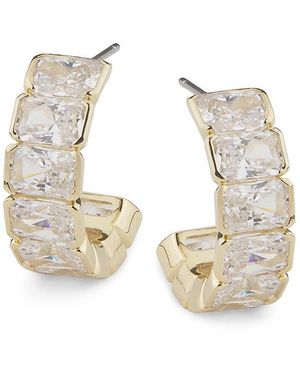 Adriana Orsini A La Carte 18K Goldplated Brass C-Hoop Earrings - White