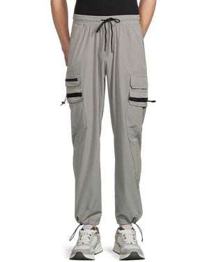 American Stitch Drawstring Cargo Trousers - White