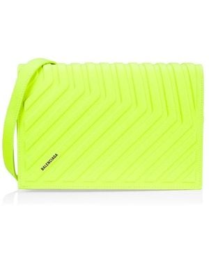 Balenciaga Leather Flap Shoulder Bag - Green