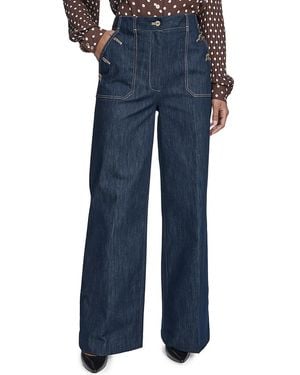 Tommy Hilfiger Cotton-blend Wide-leg Sailor Jeans - Blue