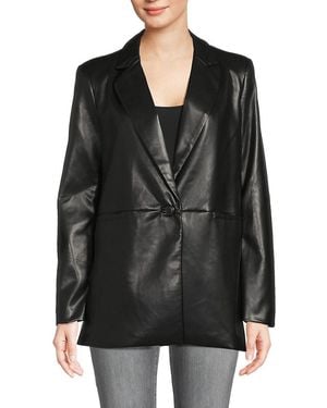 Calvin Klein Faux Leather Jacket - Black