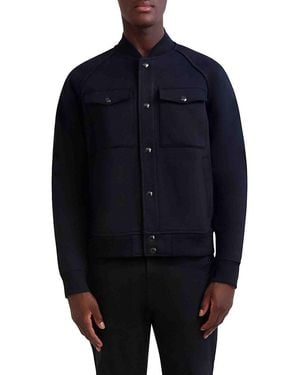 Karl Lagerfeld Logo Baseball Collar Jacket - Black