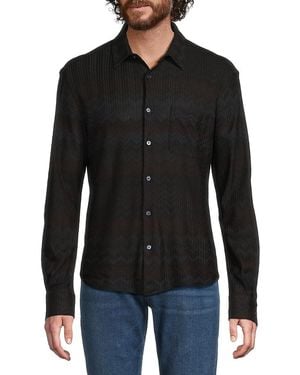 Missoni Zigzag Cotton-Blend Button-Front Shirt - Black