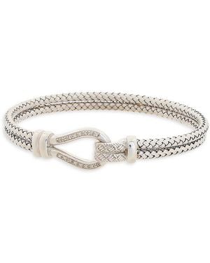 Meshmerise 18K Vermeil & 0.1 Tcw Diamond Bit Bracelet - White