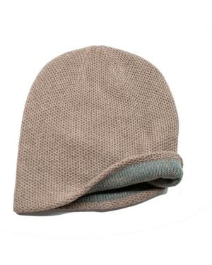 Portolano Cashmere Reversible Beanie - Natural