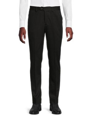 Tahari Slim Fit Textured Dress Pants - Black