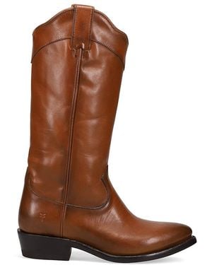 Frye Billy Daisy Leather Pull-On Boots - Brown