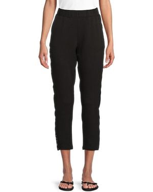 Andrew Marc Scuba Knit Cropped Trousers - Black